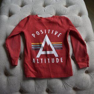 Old Navy Kids Red Long Sleeve Thermal Tee